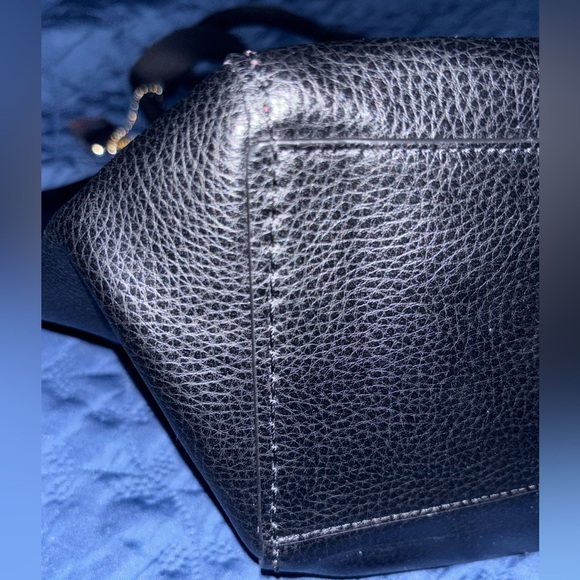 AUTHENTIC COACH LARGE DERBY TOTE IN PEBBLE LEATHER GOLD/BLACK F59818 $350 - Picture 6 of 10